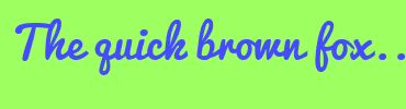 Image with Font Color 454BFF and Background Color 9EFF60